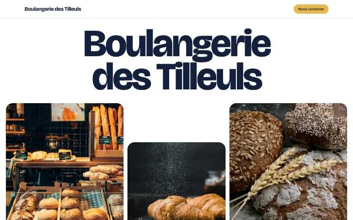 Maquette d'exemple : boulangerie Boulangerie des Tilleuls